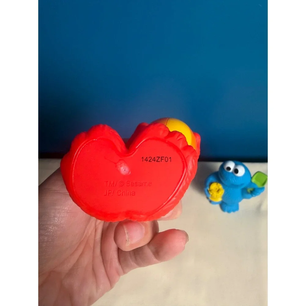 Sesame Street Figurine Set Elmo Cookie Monster Abby Cadabby Beach Theme 3pc